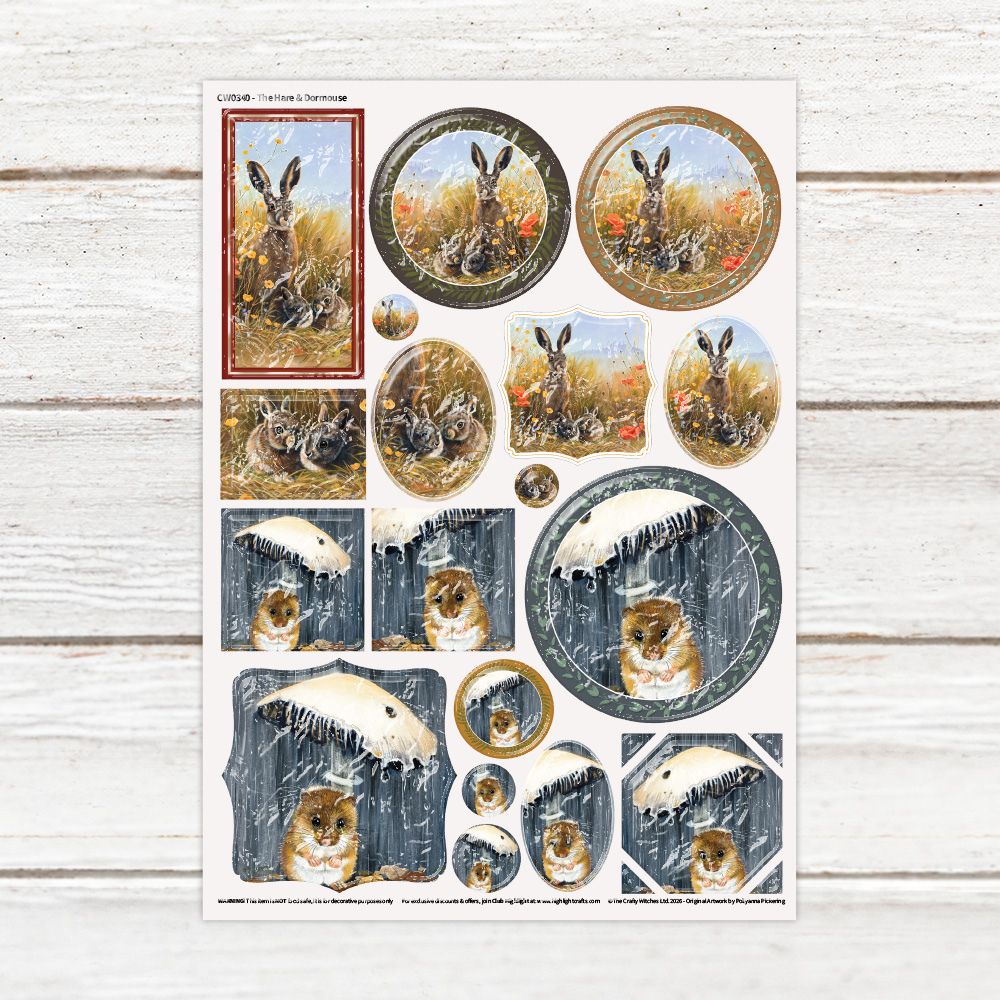 Pollyanna Pickering The Hare & Dormouse Luxe Decal Sheet