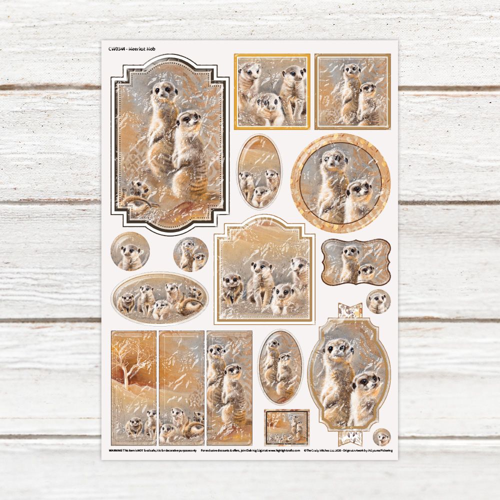 Pollyanna Pickering Meerkat Mob Luxe Decal Sheet