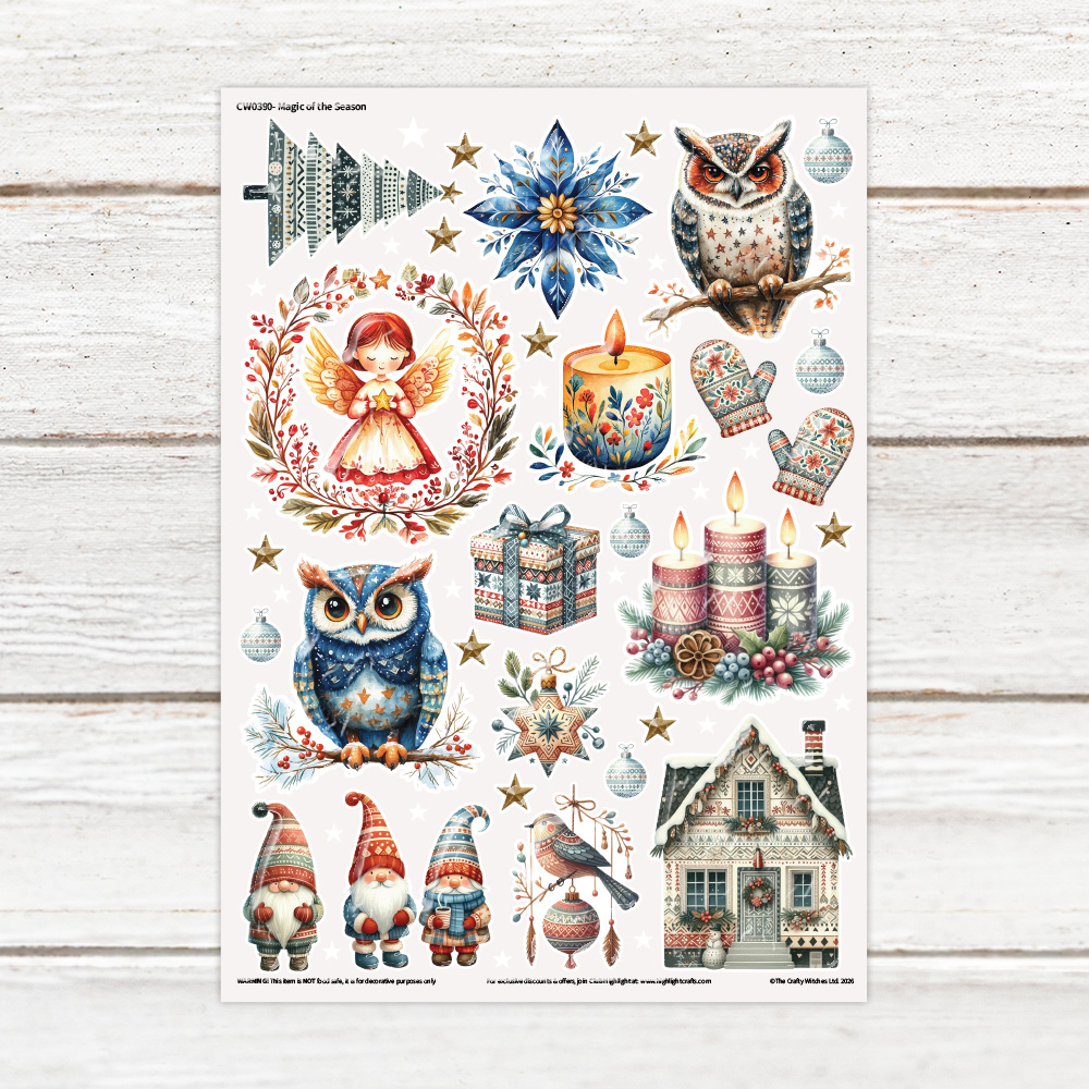 The Crafty Witches Magic of the Season Luxe Decal Sheet