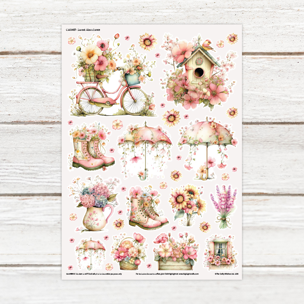 The Crafty Witches Sweet Abundance Luxe Decal Sheet