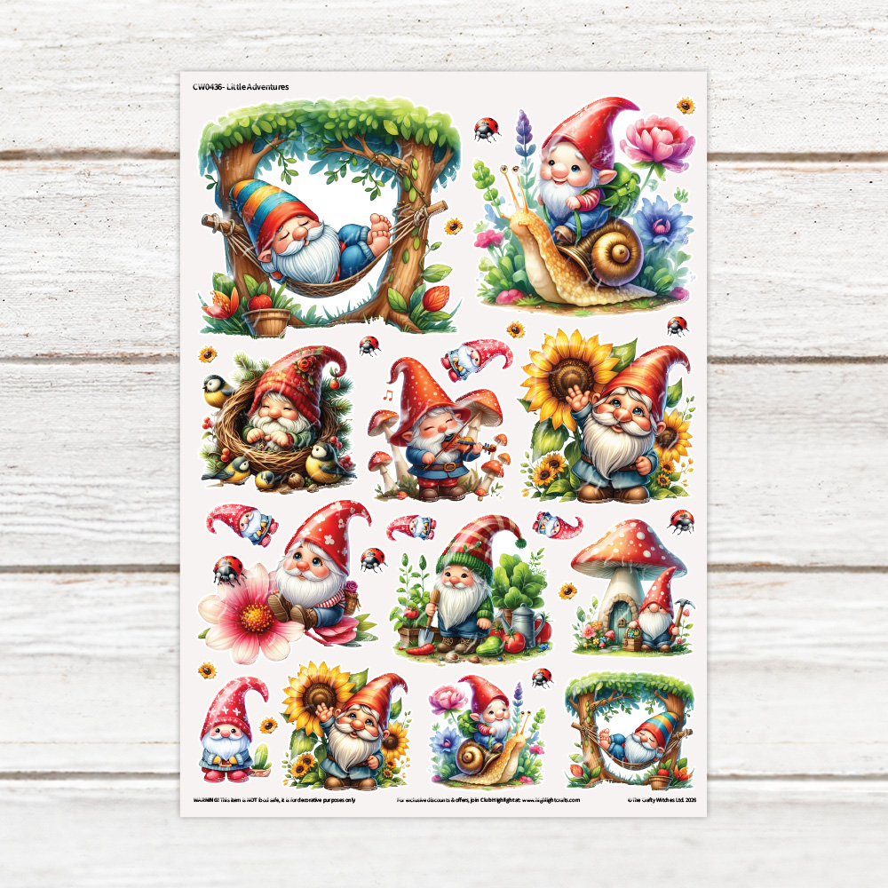 The Crafty Witches Little Adventures Luxe Decal Sheet