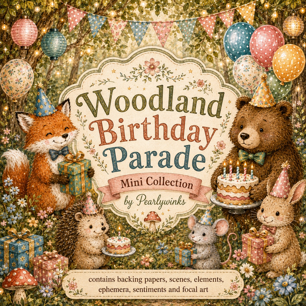 Pearlywinks - Woodland Birthday Parade Mini Collection Download
