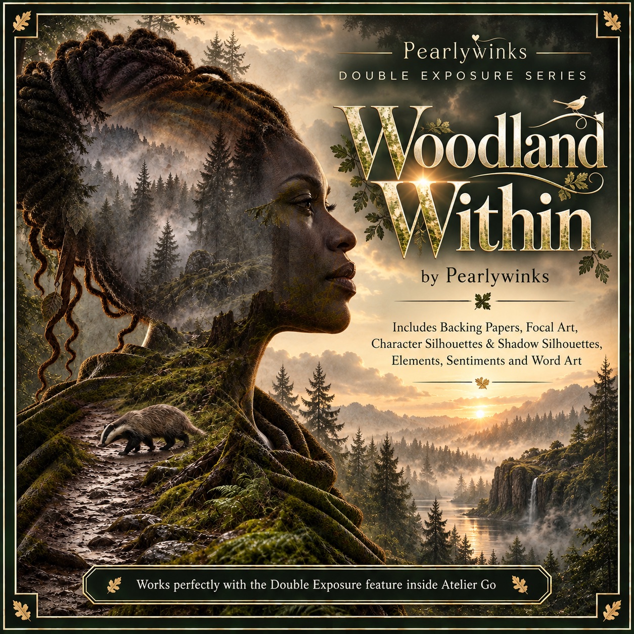 Pearlywinks - Double Exposure Woodland Within Digital Collection