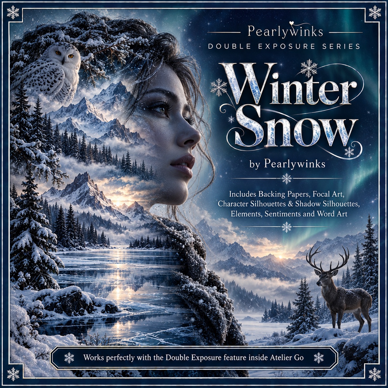 Pearlywinks - Double Exposure Winter Snow Digital Collection