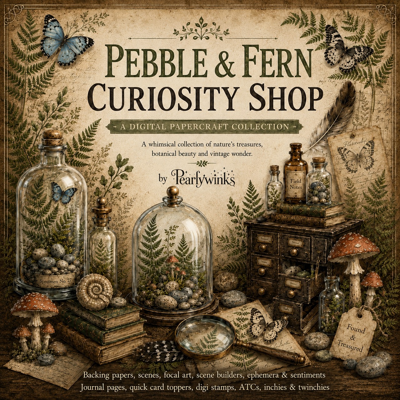 Pearlywinks - Pebble and Fern Curiosity Shop Digital Download