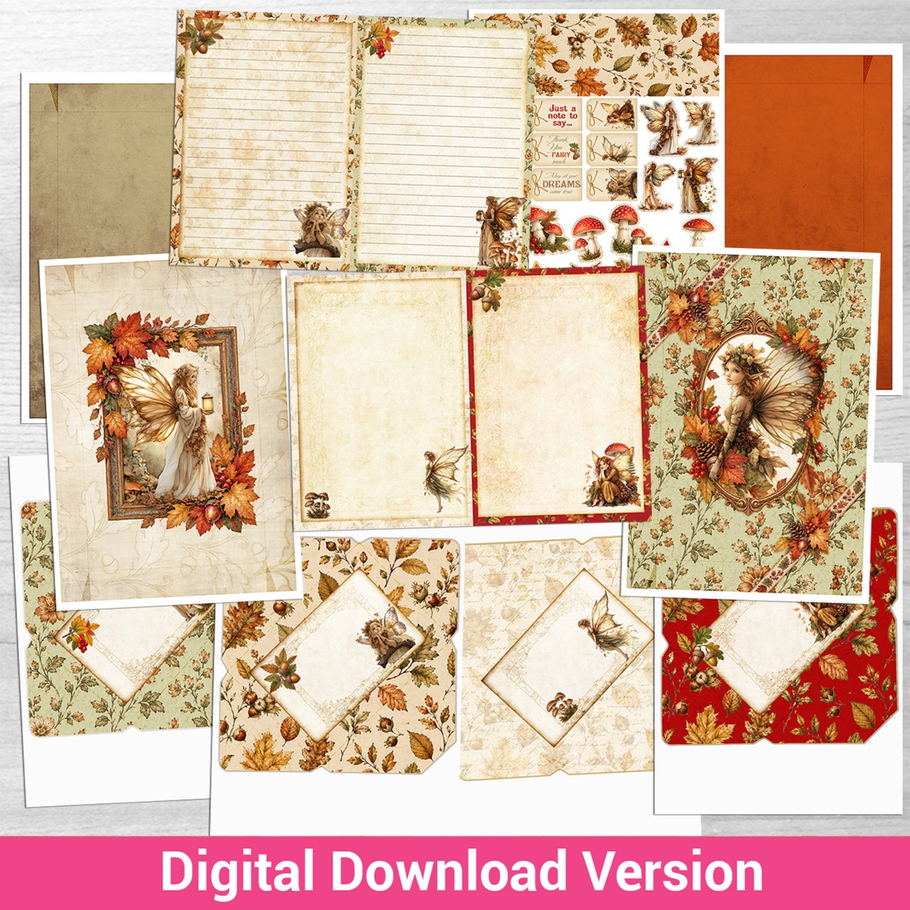 Debbi Moore Designs - Autumn Fairies Writing Set Digital Download ...