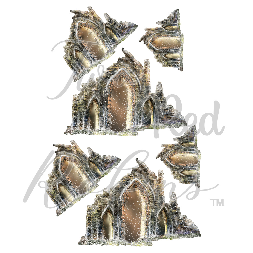 Two Red Robins Under The Arch Frosty Reflections Download