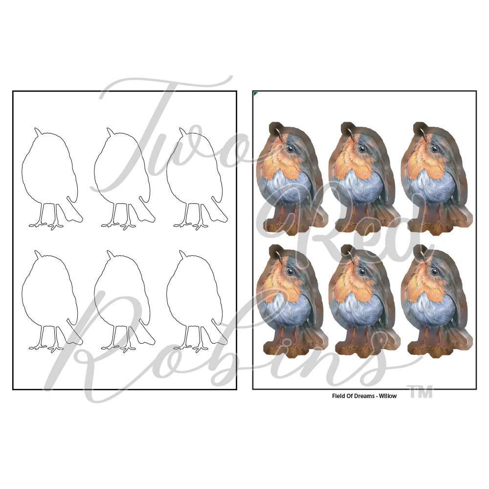 Two Red Robins Willow SVG & Reflections Download