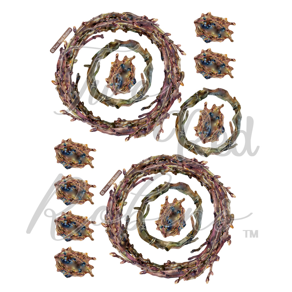 Two Red Robins Circle Twig Wreath Reflections Download 1