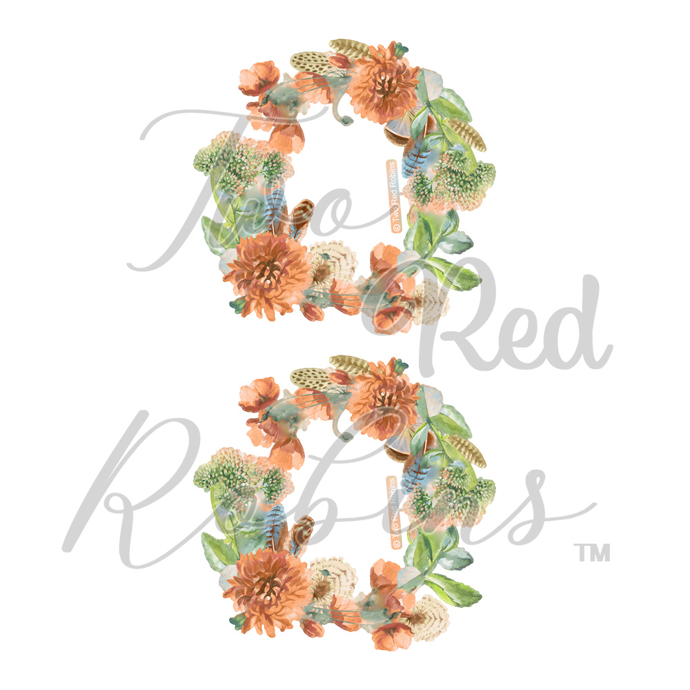 Two Red Robins Wildflower Wreath Reflections Download 2