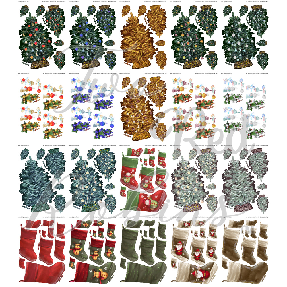 Two Red Robins Deck The Halls Reflections Additional Colourways Download Bundle