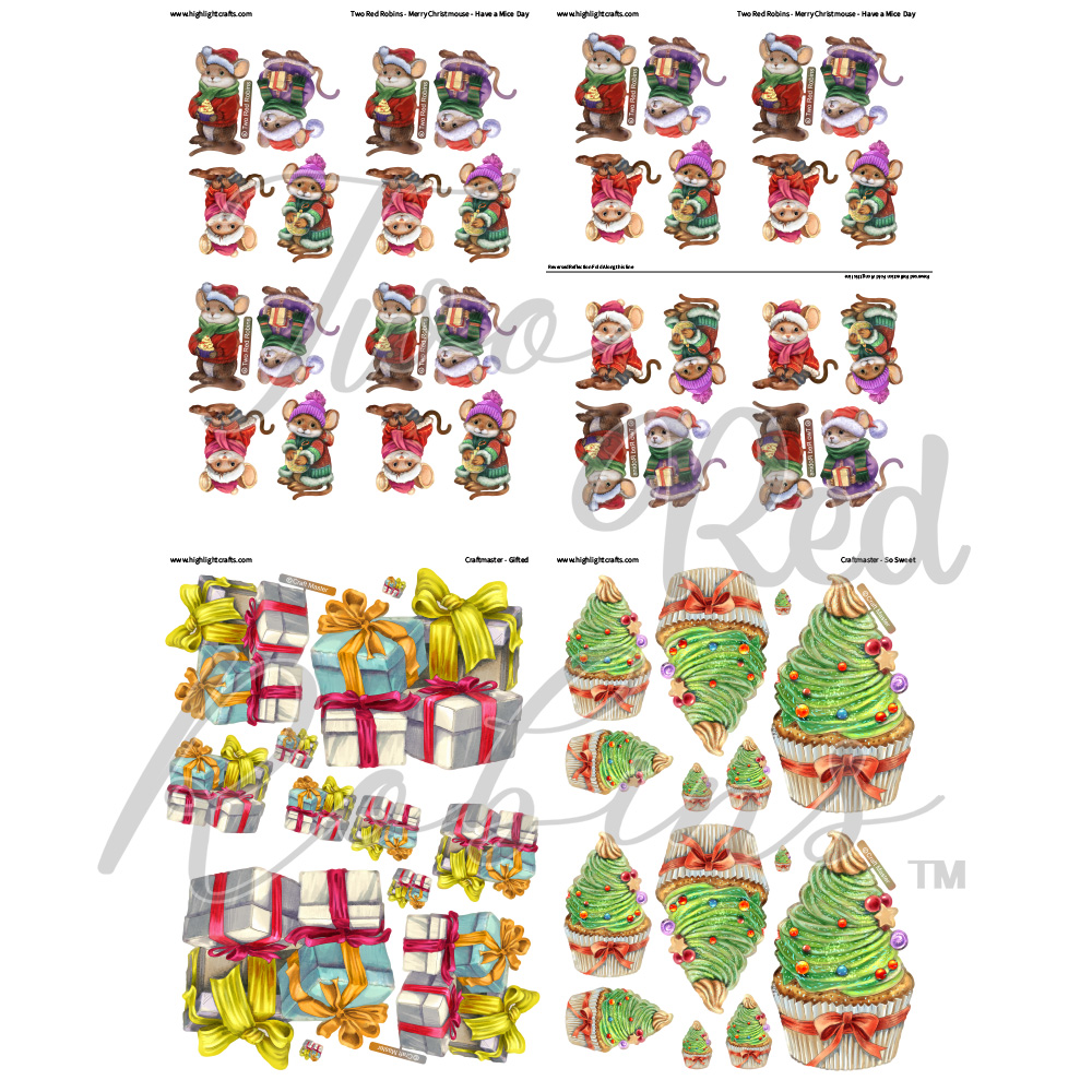 Two Red Robins Merry Christmouse Reflections Free Download Bundle