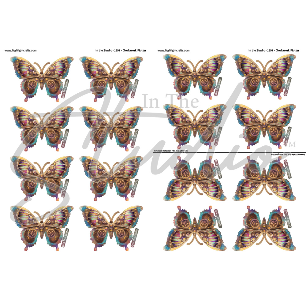 In The Studio Clockwork Flutter Reflections & Reversed Reflections Download 1