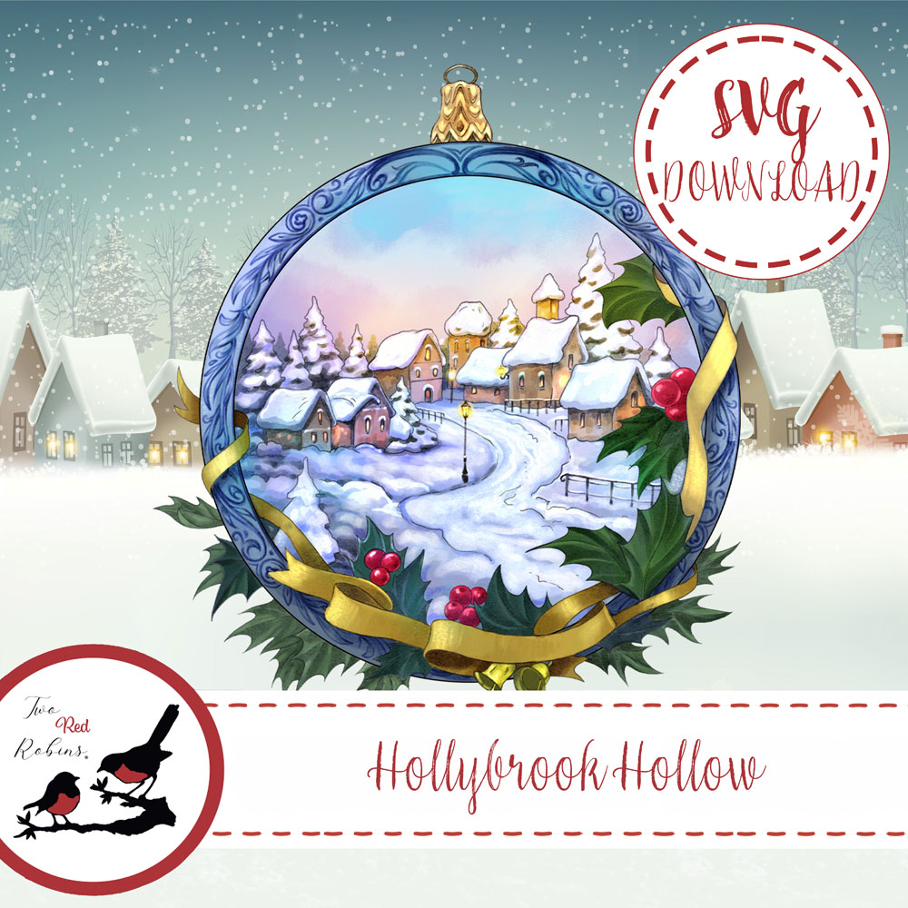 Two Red Robins Hollybrook Hollow SVG Download