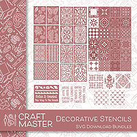 Craft Master Decorative Stencils SVG Download Bundle - Highlight Crafts