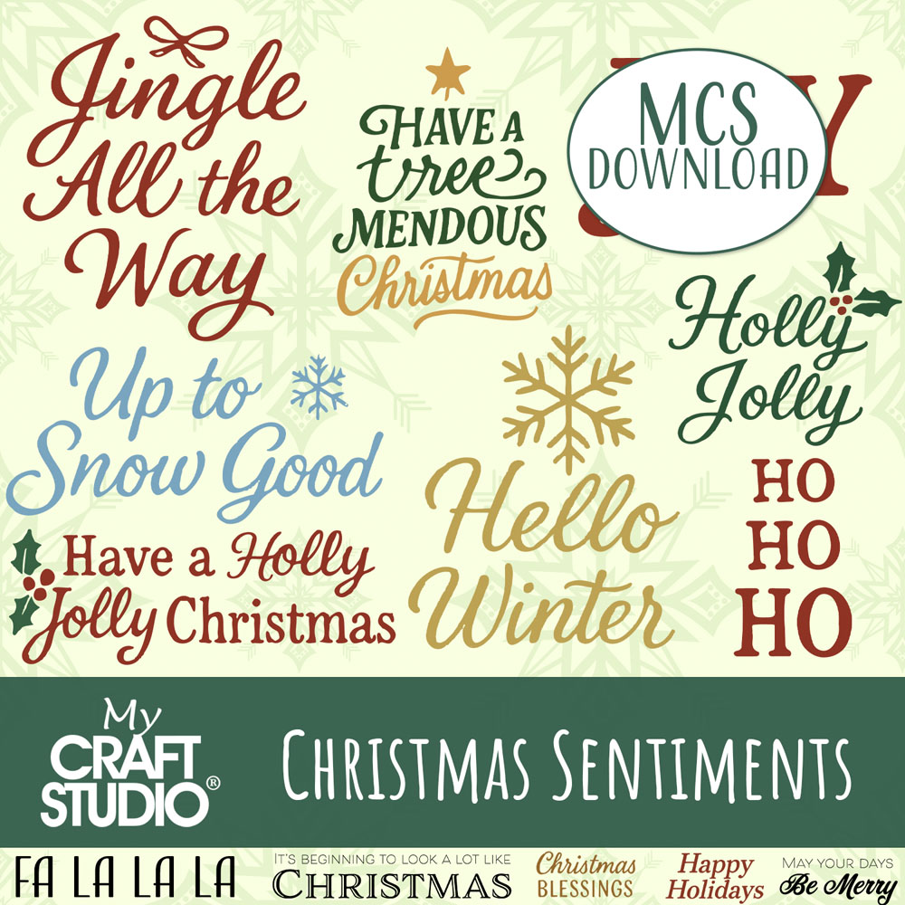 My Craft Studio Mini Selection Christmas Sentiments Download