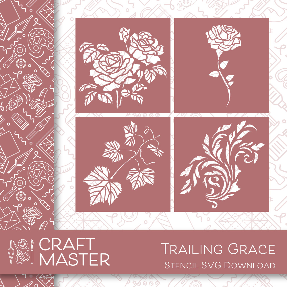 Craft Master Trailing Grace Stencil SVG Download
