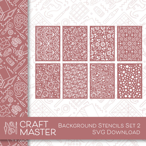 Craft Master Background Stencils Set 2 SVG Download Bundle - Highlight ...
