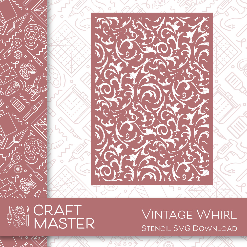 Craft Master Vintage Whirl Stencil SVG Download