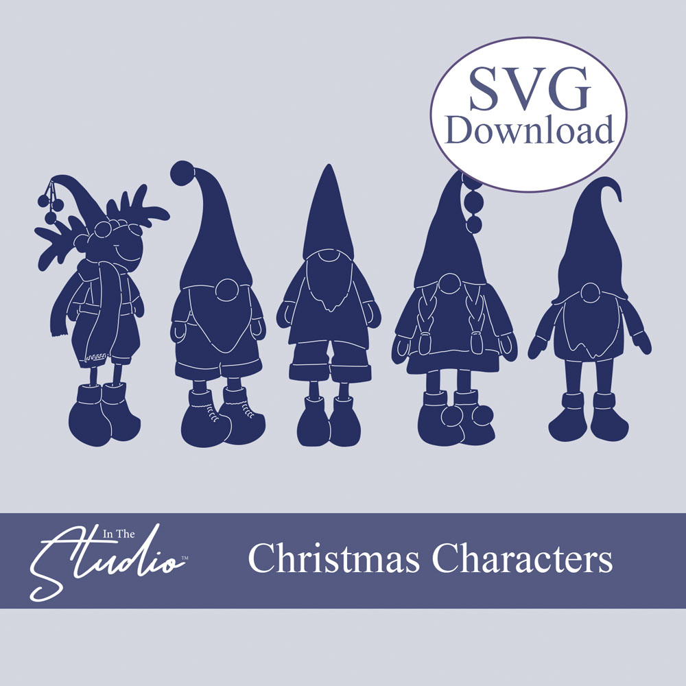 In The Studio Christmas Characters SVG Download