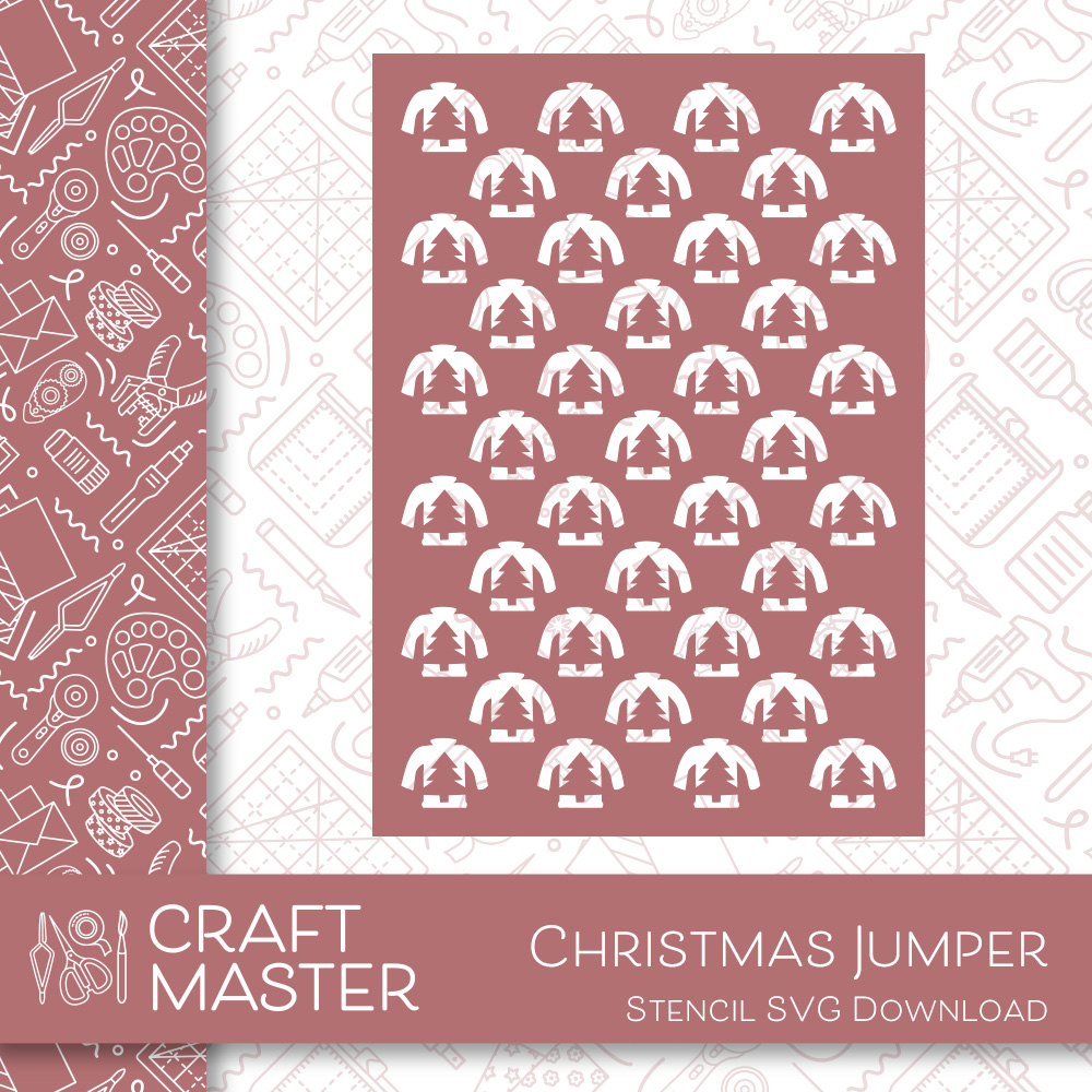 Craft Master Christmas Jumper Stencil SVG Download