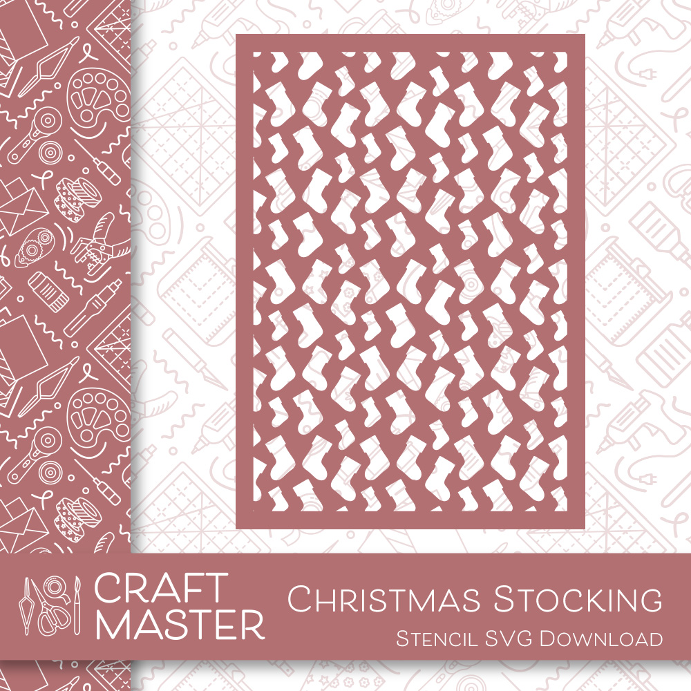 Craft Master Christmas Stocking Stencil SVG Download