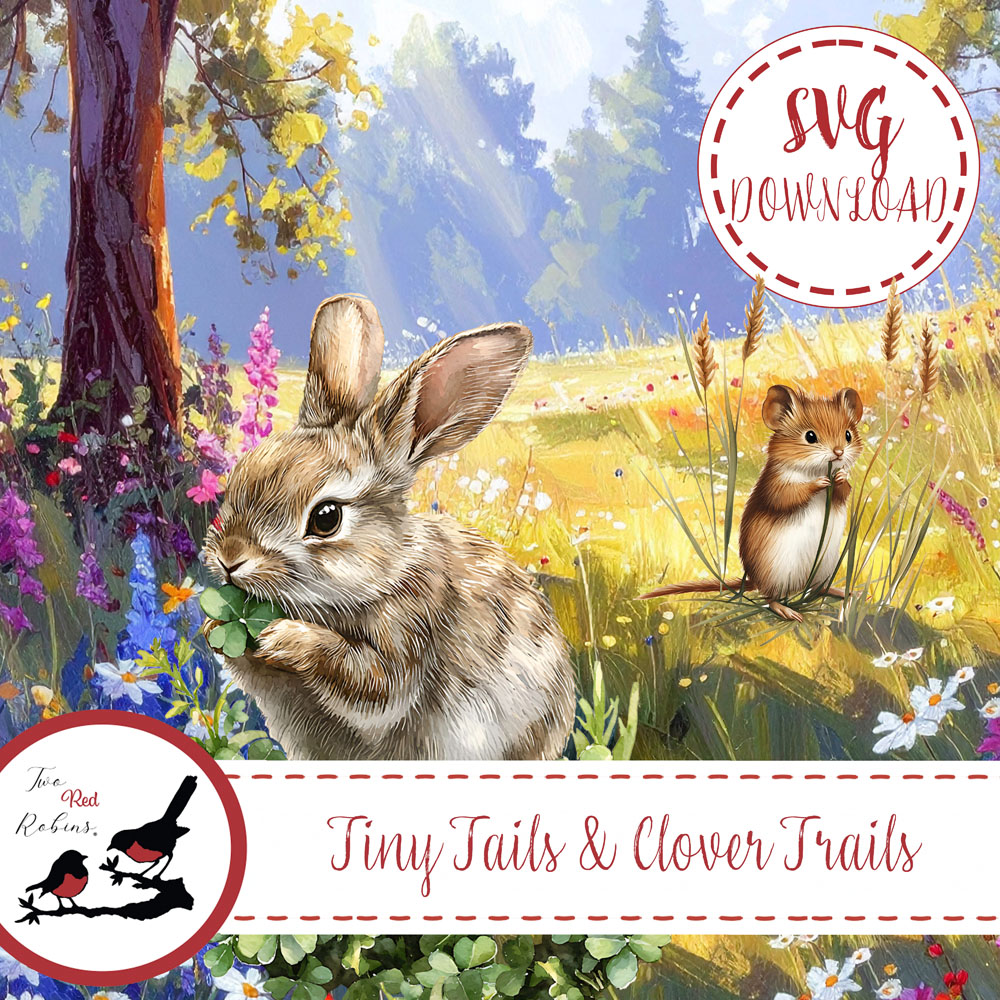 Two Red Robins Tiny Tails & Clover Trails SVG Download