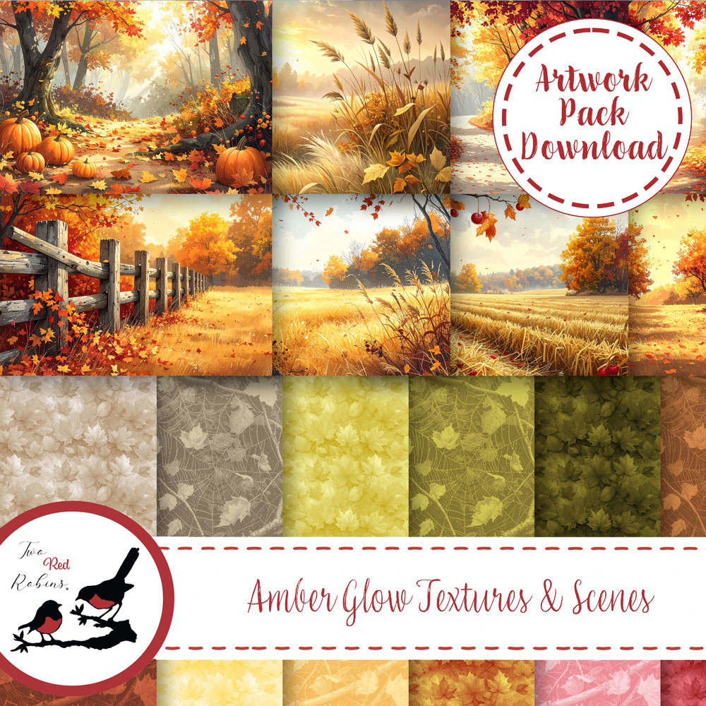 Two Red Robins Amber Glow Textures & Scenes Download