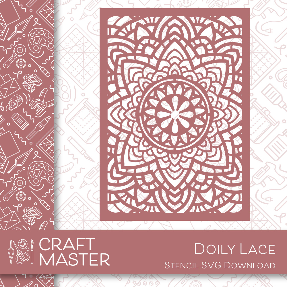 Craft Master Doily Lace Stencil SVG Download