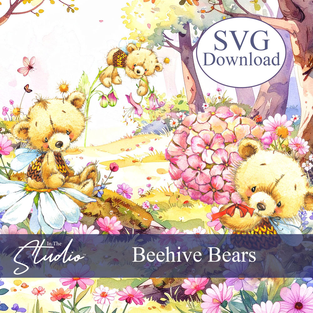 In The Studio Beehive Bears SVG Download