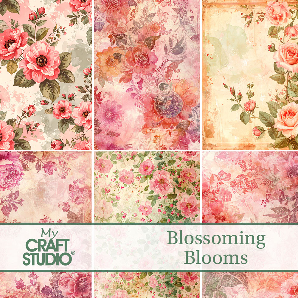 My Craft Studio Blossoming Blooms Papers Download