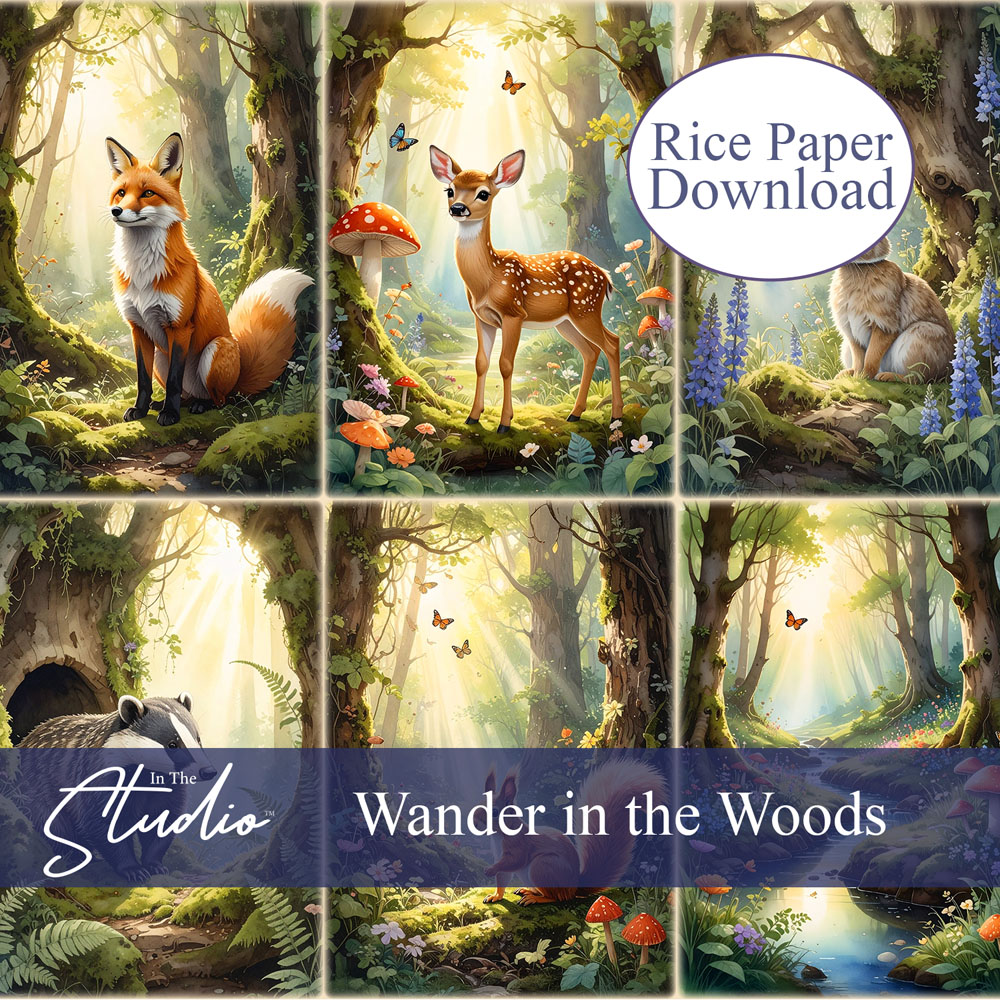 In The Studio Wander in The Woods Mini Rice Paper Download