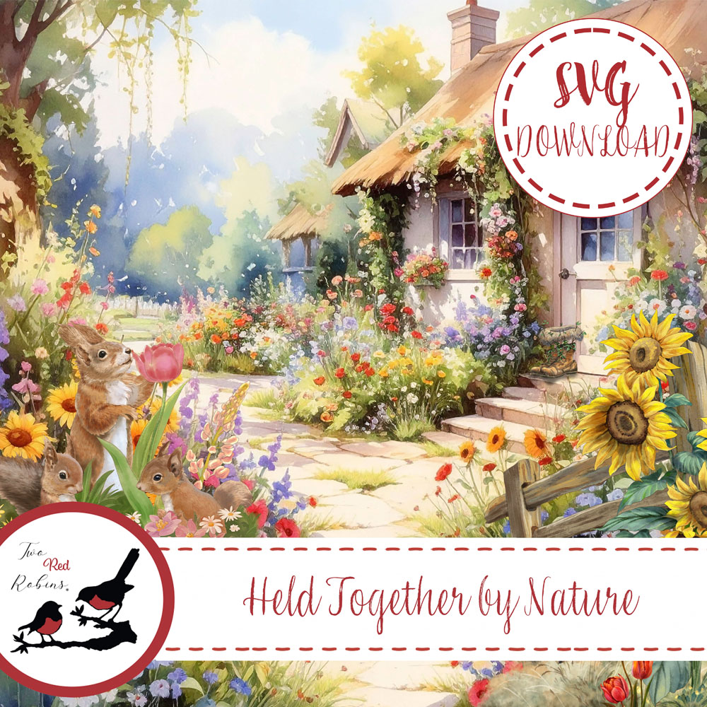 Two Red Robins Held Together by Nature SVG Download