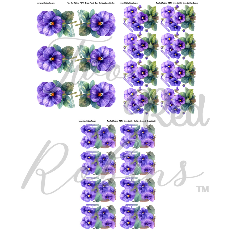 Two Red Robins Flower of the Month Sweet Violets Reflections Free Download Bundle