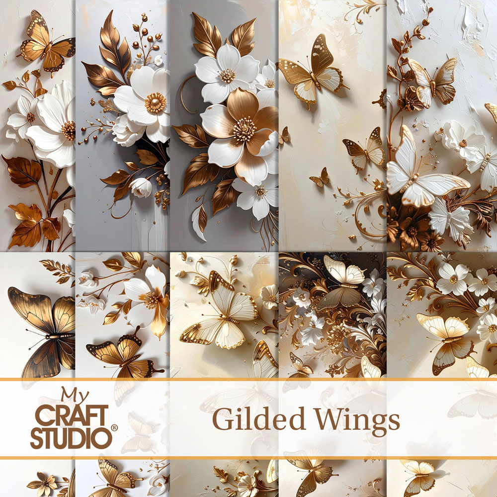 My Craft Studio Gilded Wings Papers Download