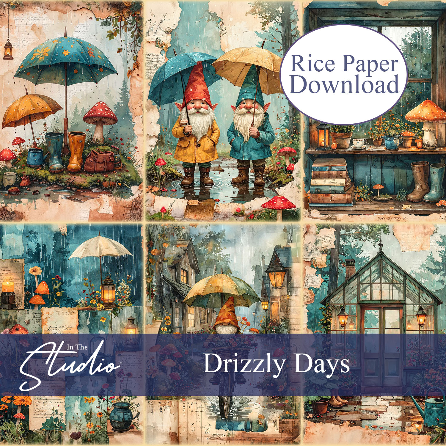 In The Studio Drizzly Days Mini Rice Paper Download