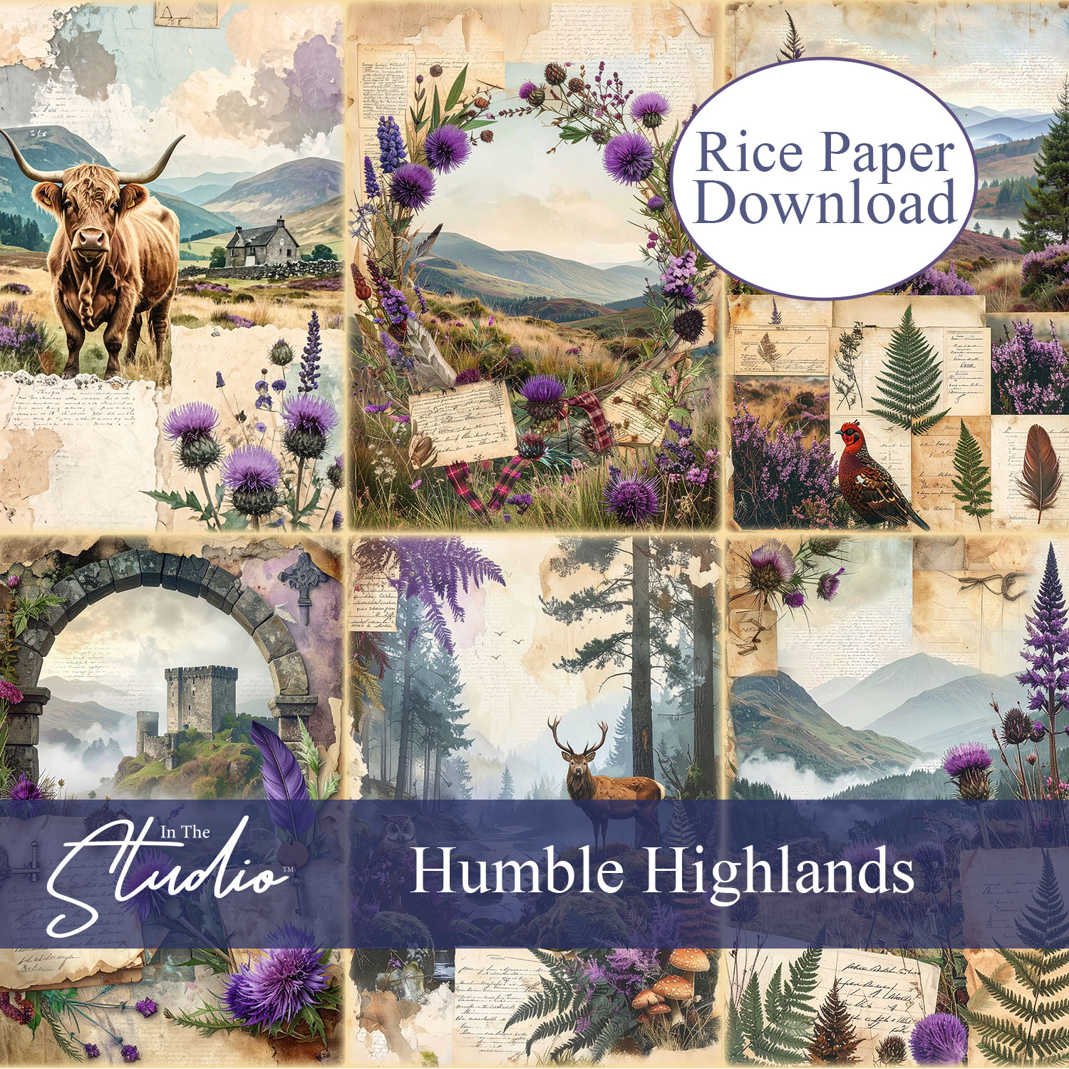 In The Studio Humble Highlands Mini Rice Paper Download