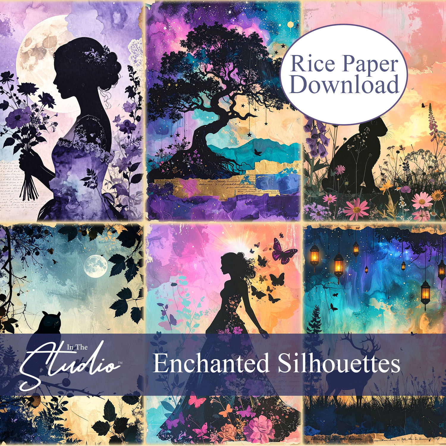 In The Studio Enchanted Silhouettes Mini Rice Paper Download