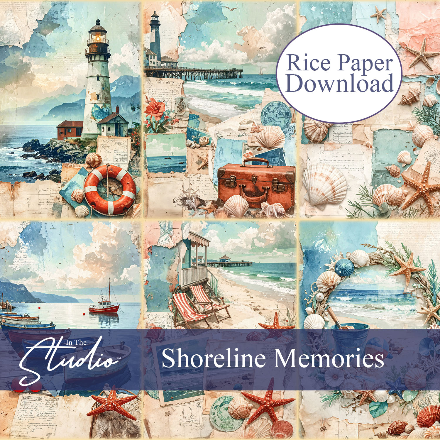 In The Studio Shoreline Memories Mini Rice Paper Download