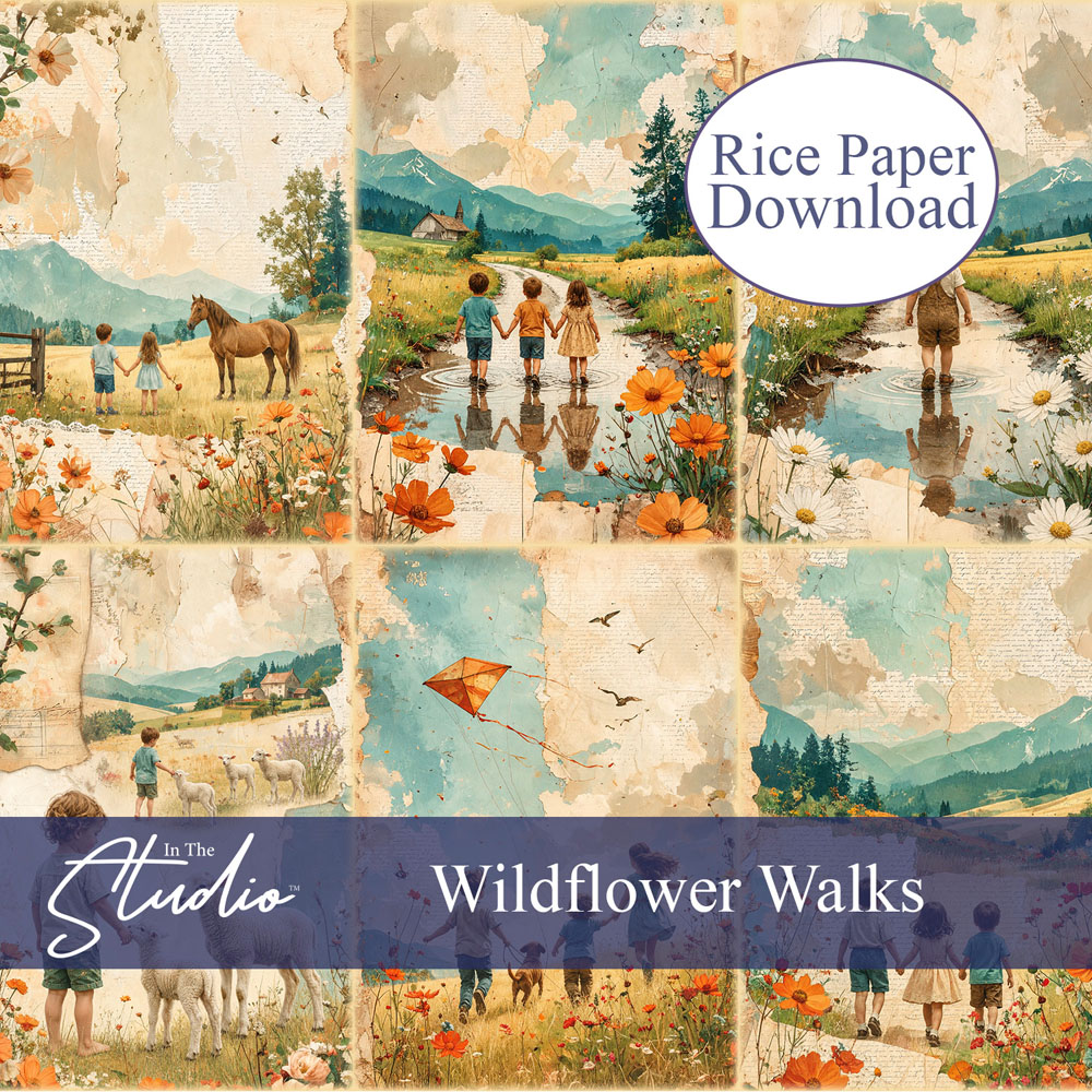 In The Studio Wildflower Walks Mini Rice Paper Download