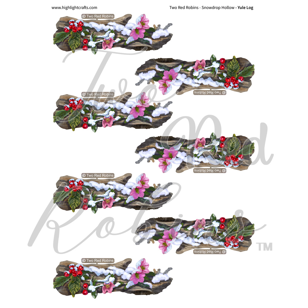 Two Red Robins Yule Log Reflections Download 1