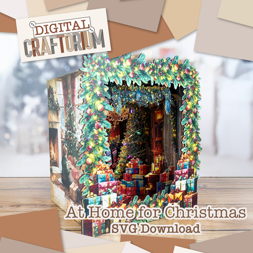 Digital Craftorium Book Nook: At Home for Christmas SVG Download