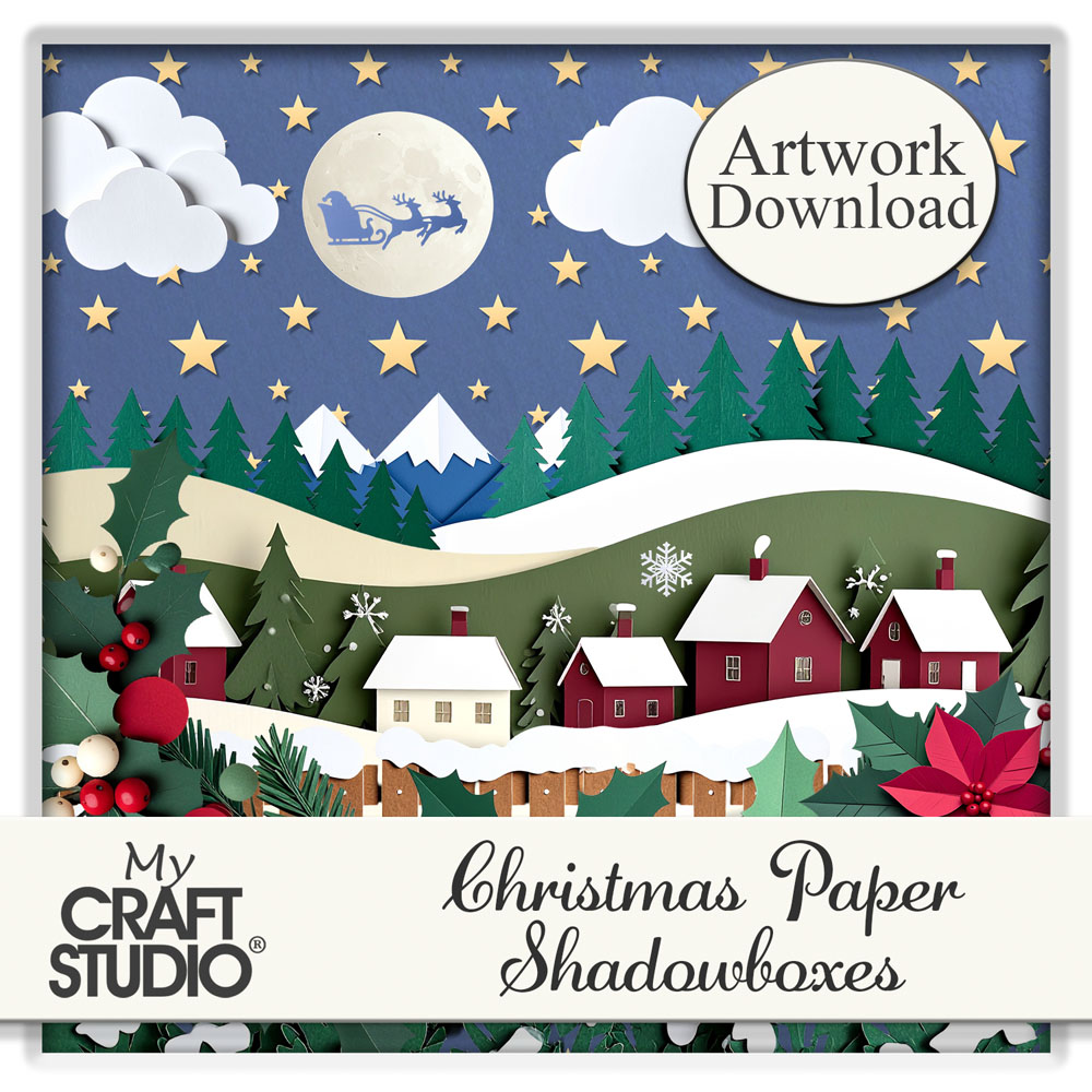 My Craft Studio Christmas Paper Shadowboxes Artwork Download
