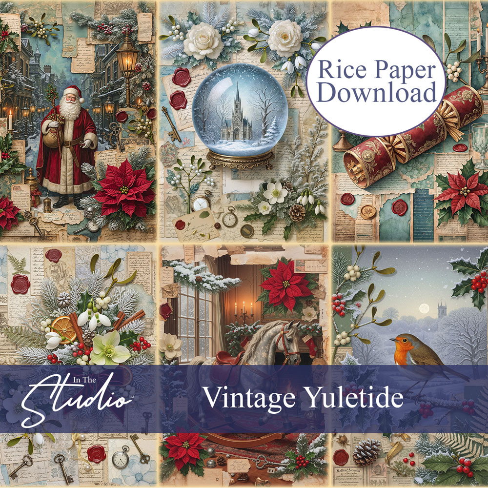 In The Studio Vintage Yuletide Mini Rice Paper Download