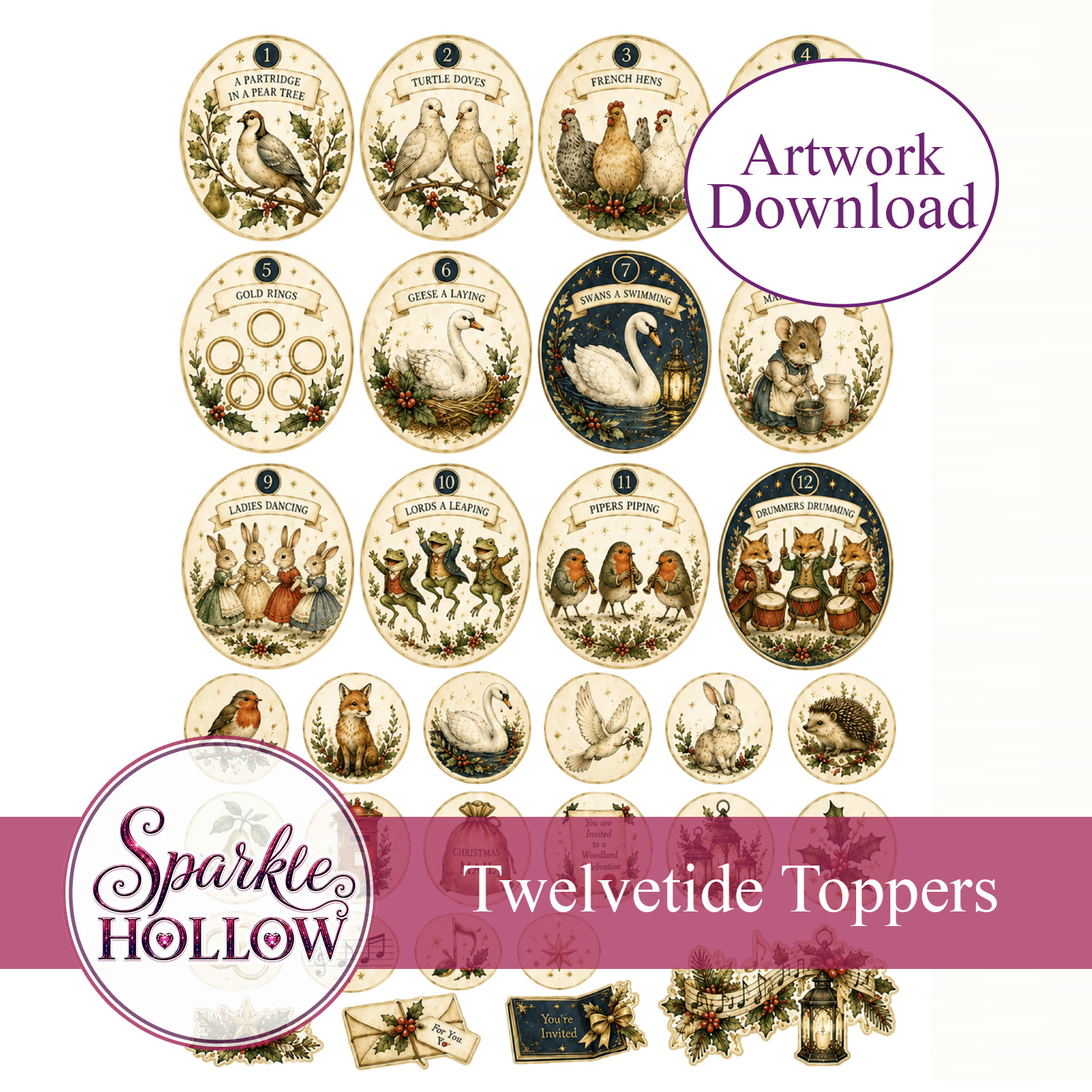 Sparkle Hollow Twelvetide Toppers Artwork Download