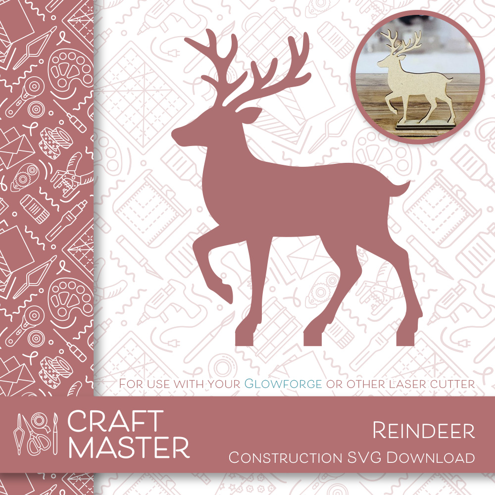 Craft Master Reindeer Construction SVG Download