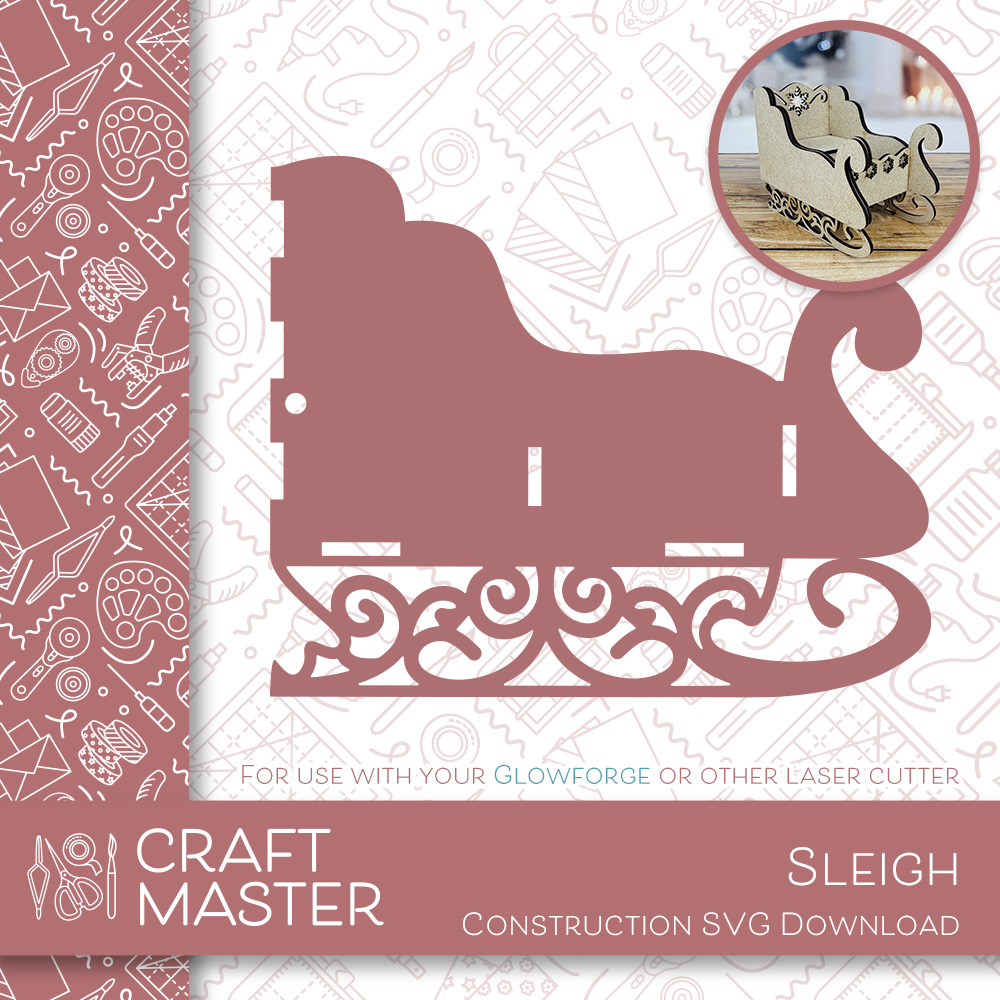Craft Master Sleigh Construction SVG Download