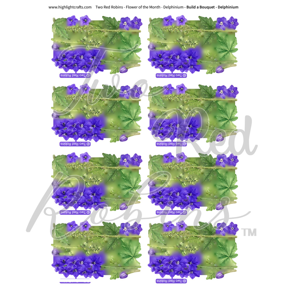 Two Red Robins Build a Bouquet Delphinium Reflections Download 2