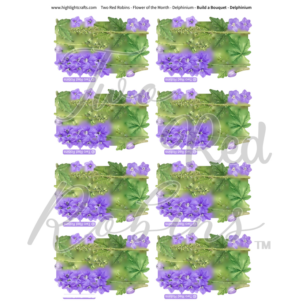 Two Red Robins Build a Bouquet Delphinium Reflections Download 3