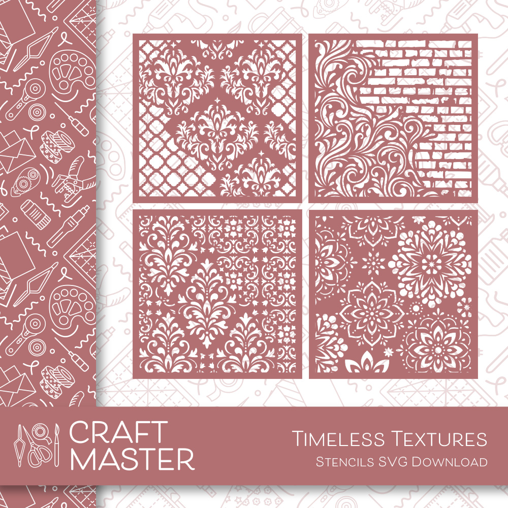 Craft Master Timeless Textures Stencils SVG Download